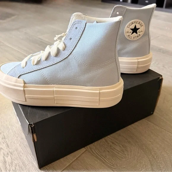 Converse Light Blue High-Top Sneakers - Picture 3 of 5